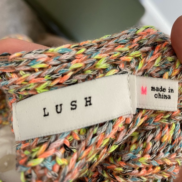 Lush multicolor knit ankle length dress size M - Picture 5 of 6